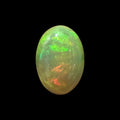 Natural Black Ethiopian Opal Stone 3.15 Carats Oval Cabochon Shape Size 13.5 x 9.4 x 5.6 mm