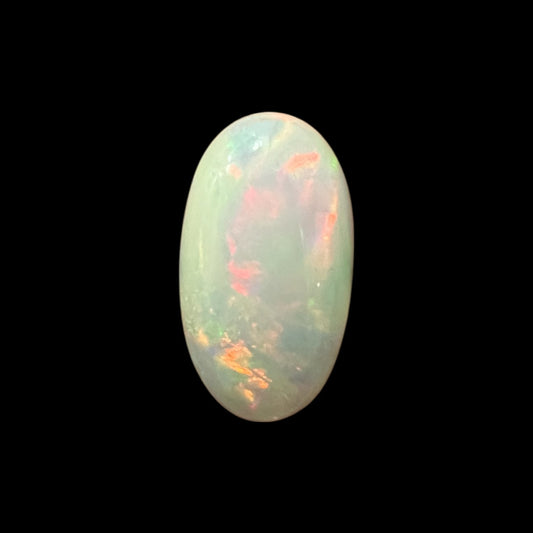 Natural Black Ethiopian Opal Stone 4.93 Carats Oval Cabochon Shape Size 16.9 x 9.3 x 6.2 mm