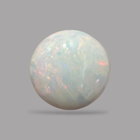 Natural Black Ethiopian Opal Stone 44.94 Carats Round Cabochon Shape Size 26 x 13.4 mm