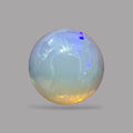 Natural Black Ethiopian Opal Stone 6.97 Carats Round Cabochon Shape Size 14.8 x 8 mm