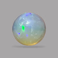 Natural Black Ethiopian Opal Stone 7.87 Carats Round Cabochon Shape Size 14.6 x 8.6 mm