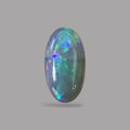 Natural Black Ethiopian Opal Stone 9.06 Carats Oval Cabochon Shape Size 20.3 x 11 x 7.4 mm