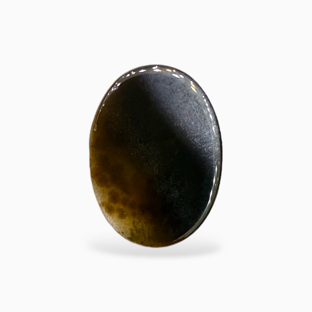 Natural Black Eye Agate (Aqeeq Stone) 16x11.5 mm 9.21 Carats