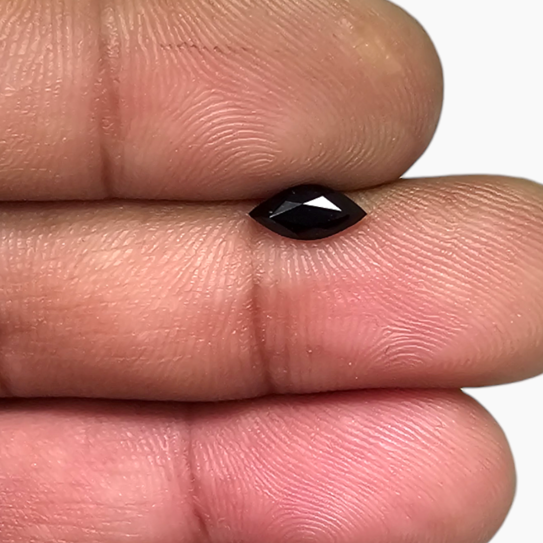 Natural Black Tourmaline Stone 0.7 Carats Marquise Cut (8x4 mm)