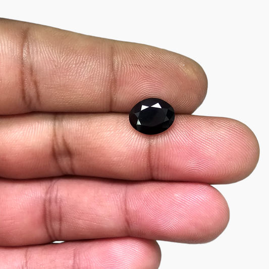 online Natural Black Tourmaline Stone 3.06 Carats Oval Cut (10x8mm)