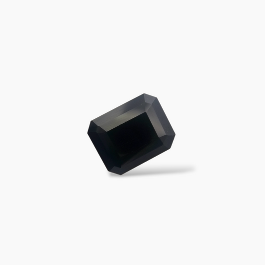 loose Natural Black Tourmaline Stone 3.85 Carats Emerald Cut (10x8 mm)