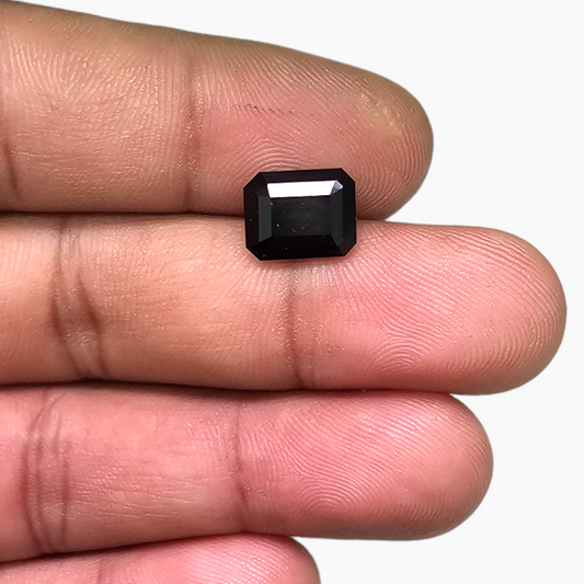 shop Natural Black Tourmaline Stone 3.85 Carats Emerald Cut (10x8 mm)