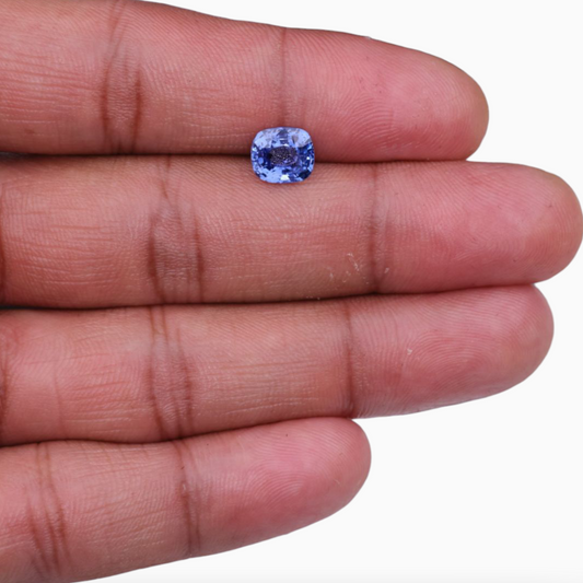 Natural Blue Sapphire 2.43 Carats Cushion Shape 7.91 x 7.06 x 4.48 mm Size Certified By IDL