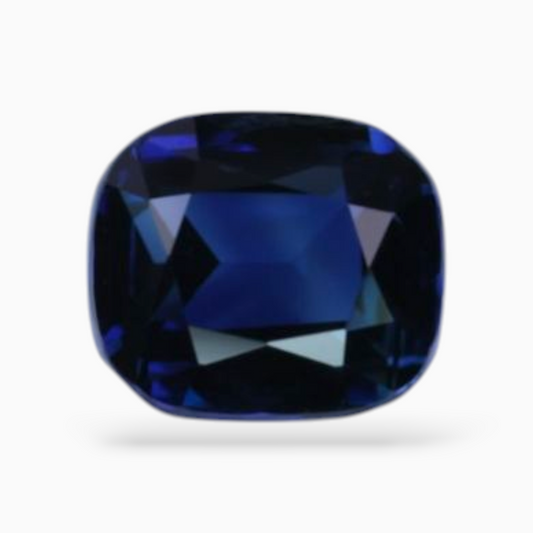 Natural Blue Sapphire 2.55 Carats Cushion Shape 7.46x6.46x4.81mm Size Certified By IDL