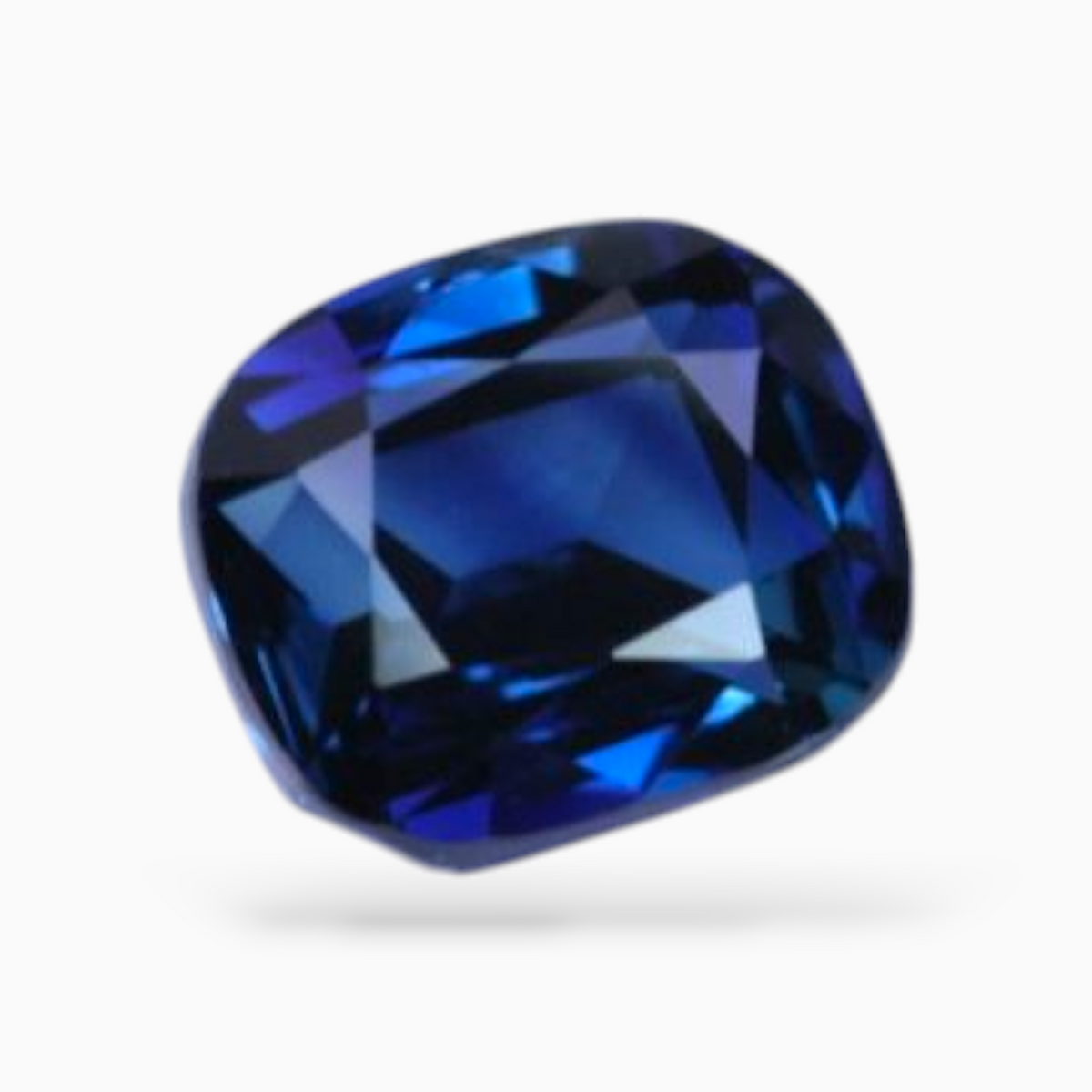 Natural Blue Sapphire 2.55 Carats Cushion Shape 7.46x6.46x4.81mm Size Certified By IDL