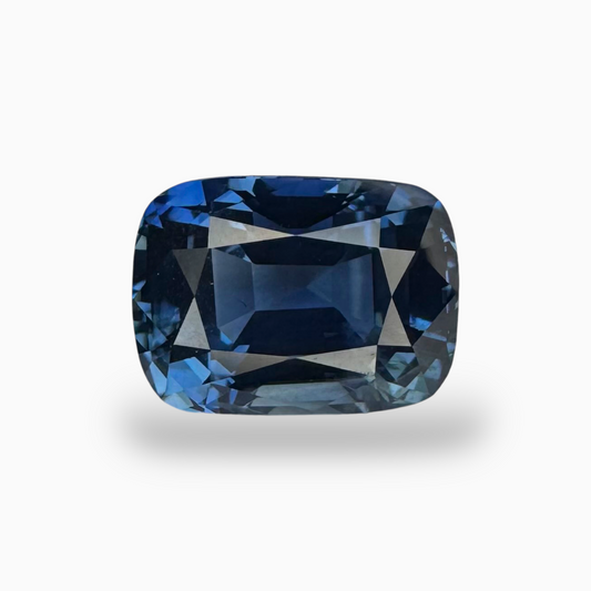 Natural Blue Sapphire Cushion Cut 4.71 Carats Lotus Certified -Basalt Related