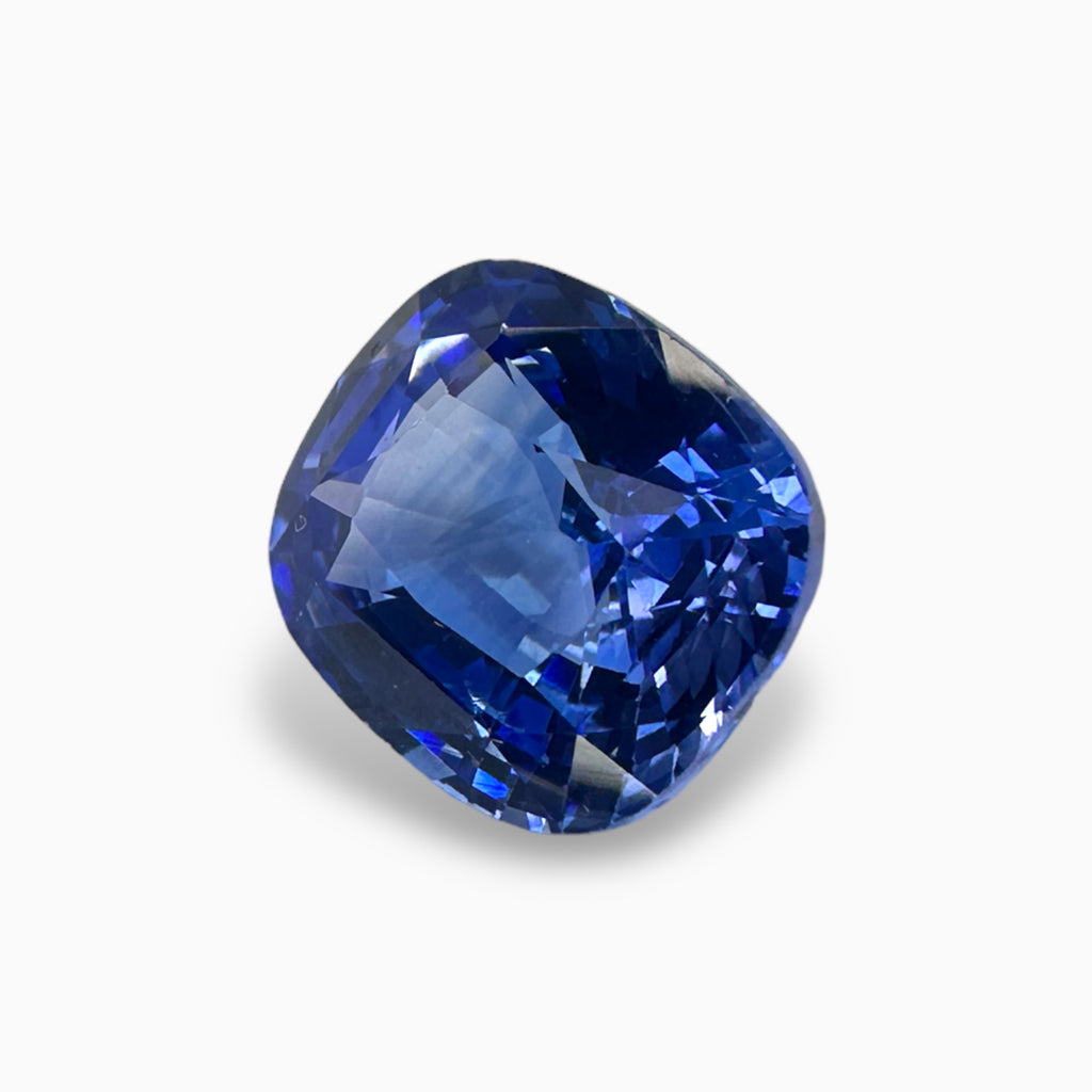 Natural Blue Sapphire Cushion  Cut 5.05 Carats From Srilanka -IDL Certified