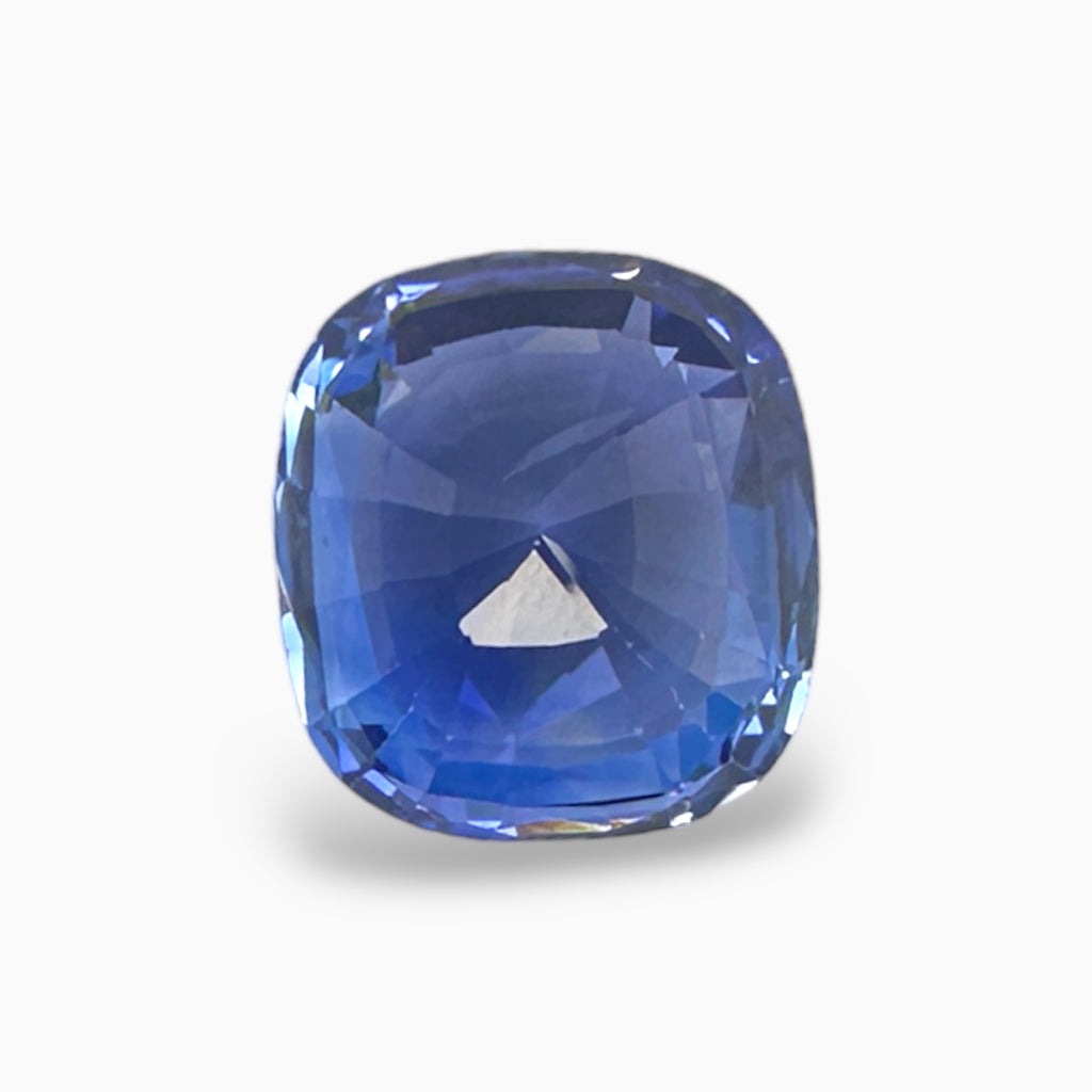 Natural Blue Sapphire Cushion  Cut 5.05 Carats From Srilanka -IDL Certified