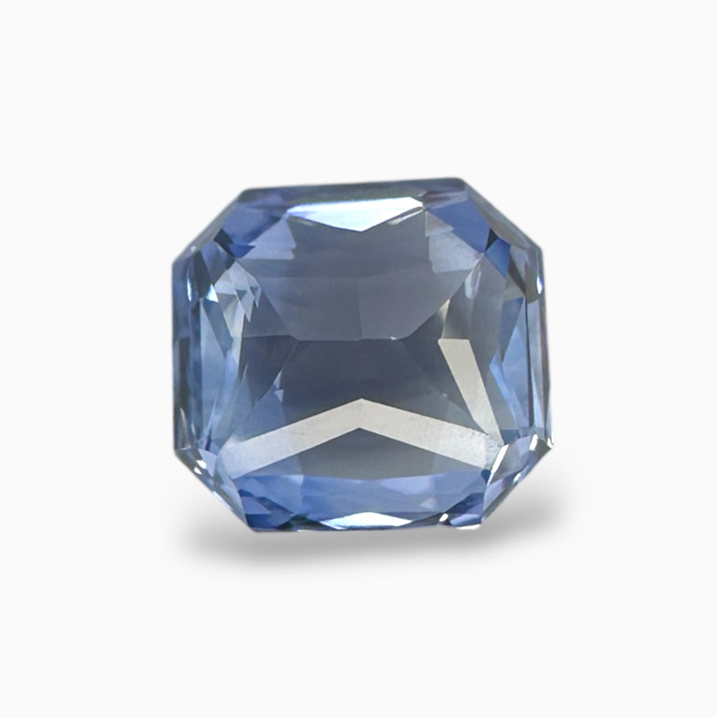 Natural Blue Sapphire Emerald cut 4.28 Carats From Srilanka -IDL Certified