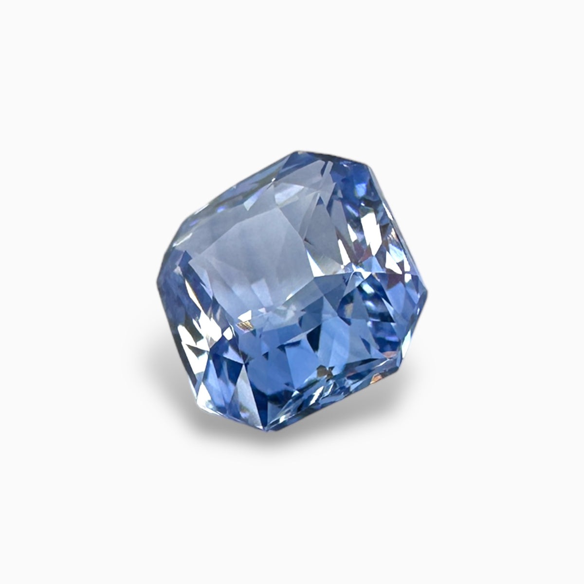 Natural Blue Sapphire Emerald cut 4.28 Carats From Srilanka -IDL Certified