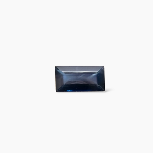 Natural Blue Sapphire Gemstone 4.65 Carats Baguette Cut Shape