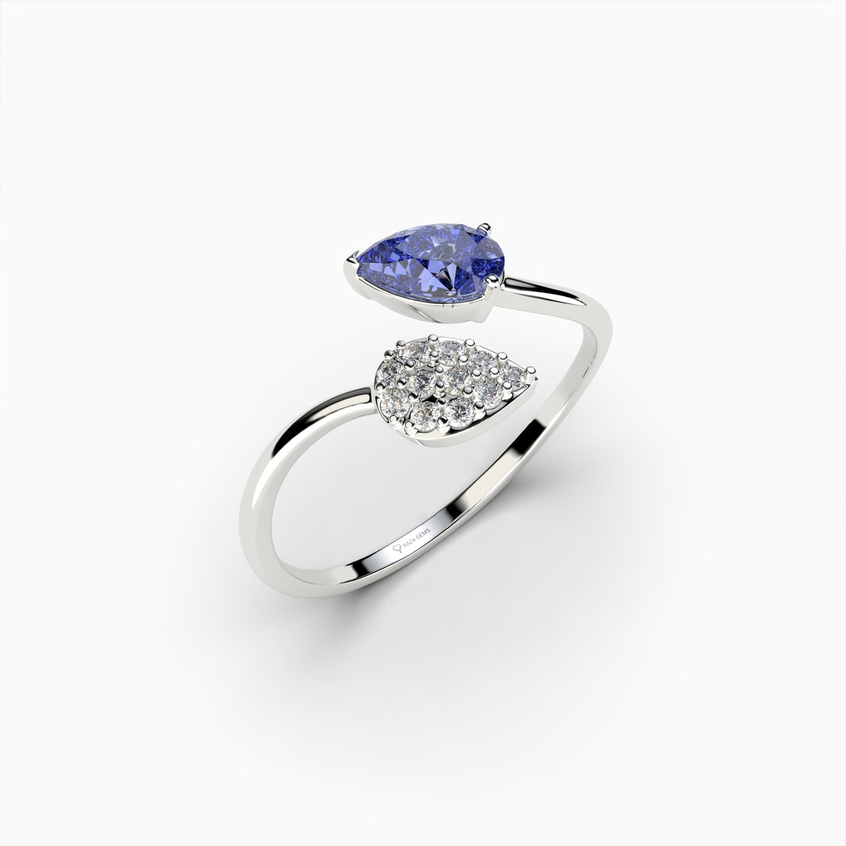 Natural Blue Tanzanite Ring - Brielle