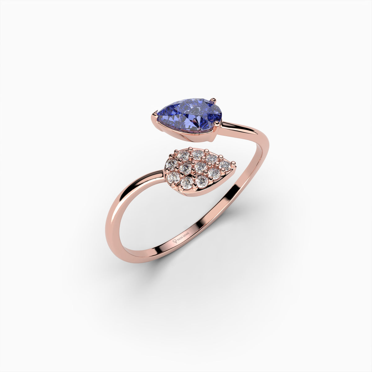 Natural Blue Tanzanite Ring - Brielle