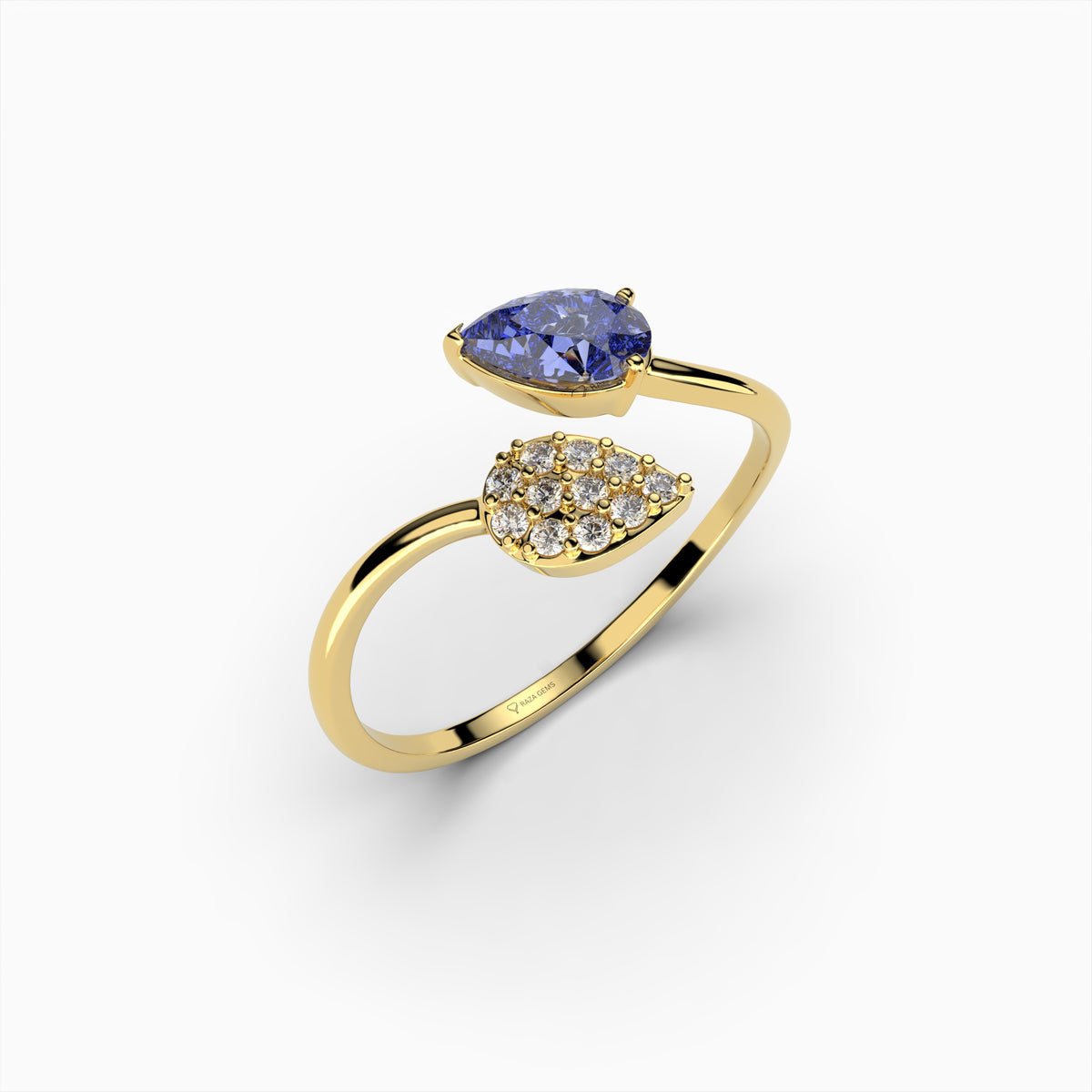 Natural Blue Tanzanite Ring - Brielle