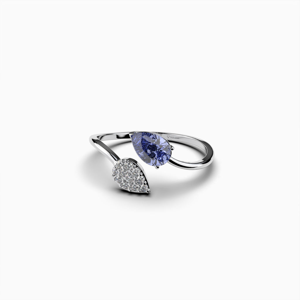 Natural Blue Tanzanite Ring - Brielle