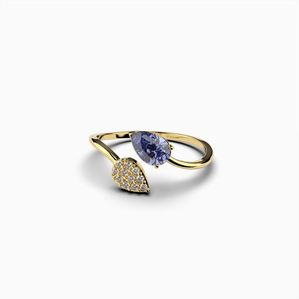 Natural Blue Tanzanite Ring - Brielle