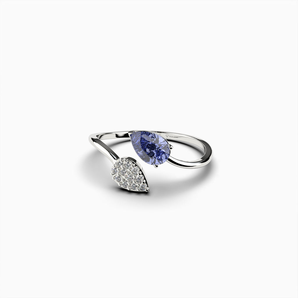 Natural Blue Tanzanite Ring - Brielle