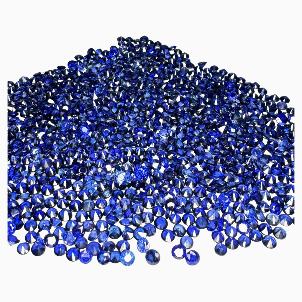 Natural Blue Sapphire Round Diamond Cut 0.8 mm - 3 mm Lot Buy Online