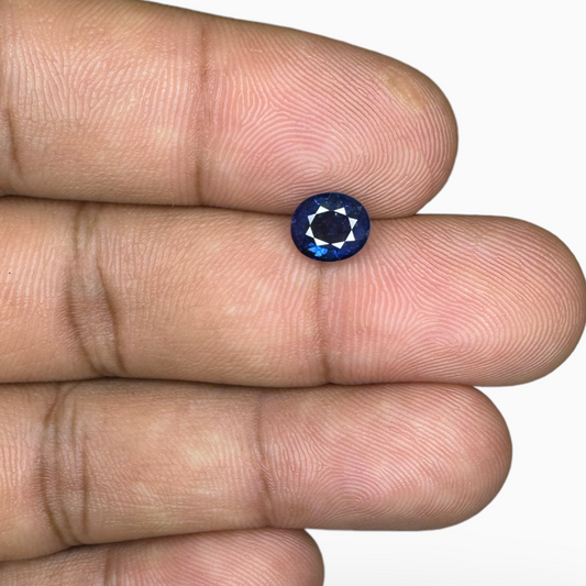 Natural Blue Sapphire Stone 1.43 Carats in Oval Shape