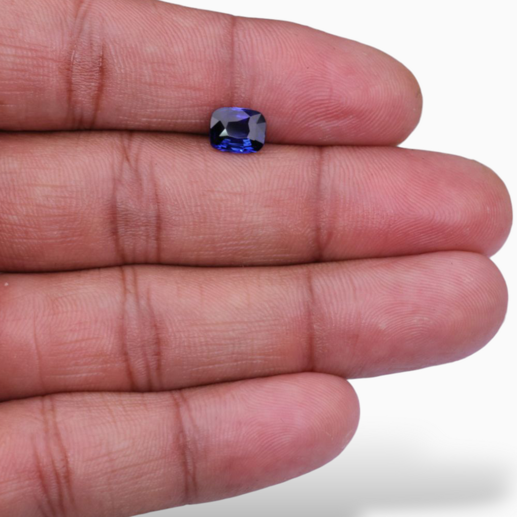 Natural Blue Sapphire Stone 1.54 Carats Cushion Shape 7.64x6.12x3.32mm Size
