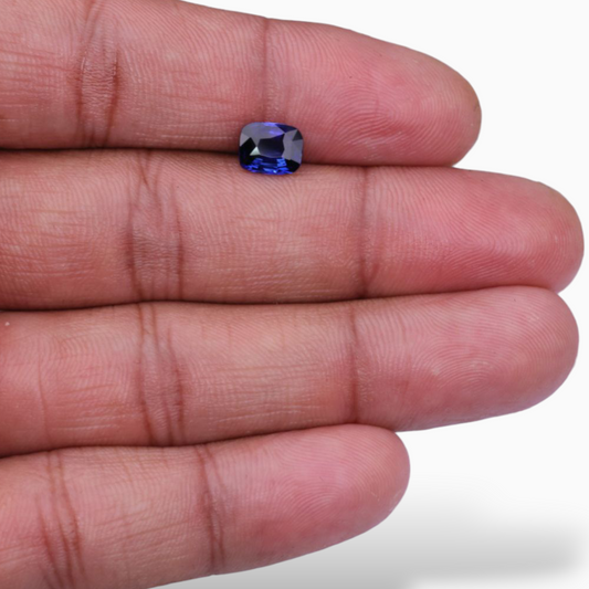 Natural Blue Sapphire Stone 1.54 Carats Cushion Shape 7.64x6.12x3.32mm Size