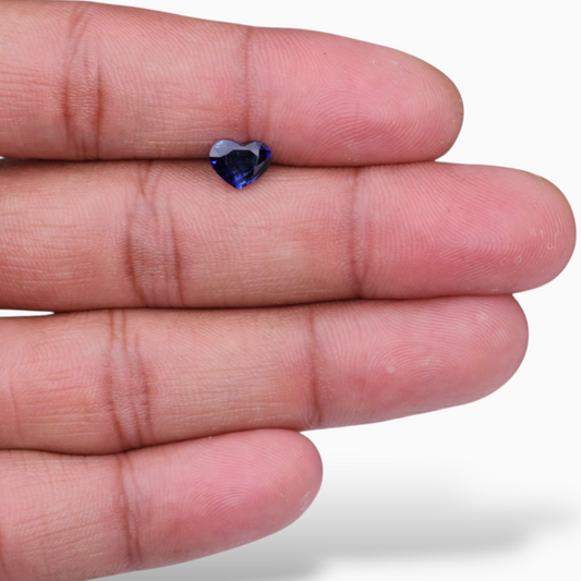 Natural Blue Sapphire Stone 1.61 Carats Heart Shape 7.85x6.17x3.61mm Size