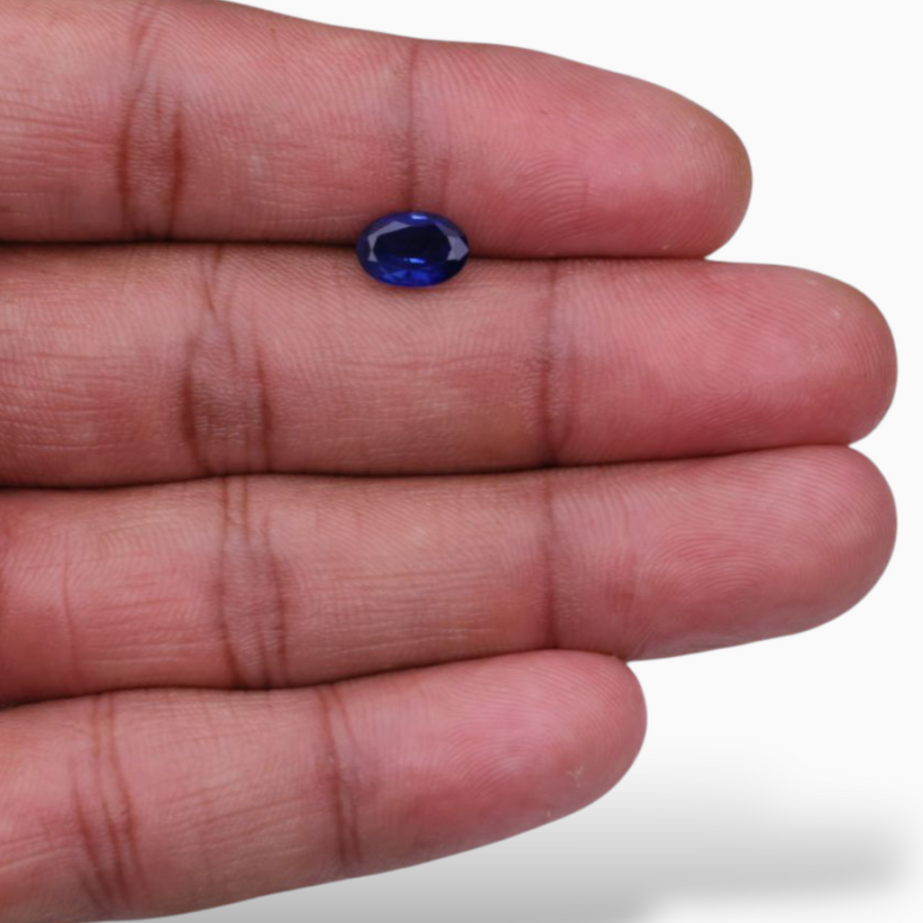 Natural Blue Sapphire Stone 1.96 Carats Oval Shape 8.70x5.98x3.77mm Size Certified By IDL