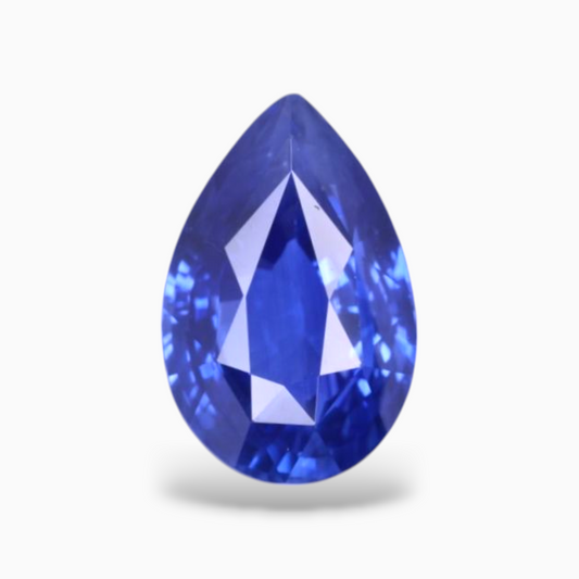 Natural Blue Sapphire Stone 2.02 Carats Pear Shape 9.08x5.92x4.51 mm Size