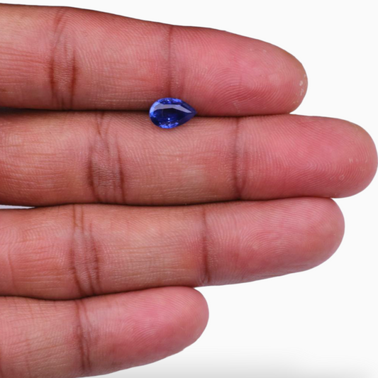 Natural Blue Sapphire Stone 2.02 Carats Pear Shape 9.08x5.92x4.51 mm Size