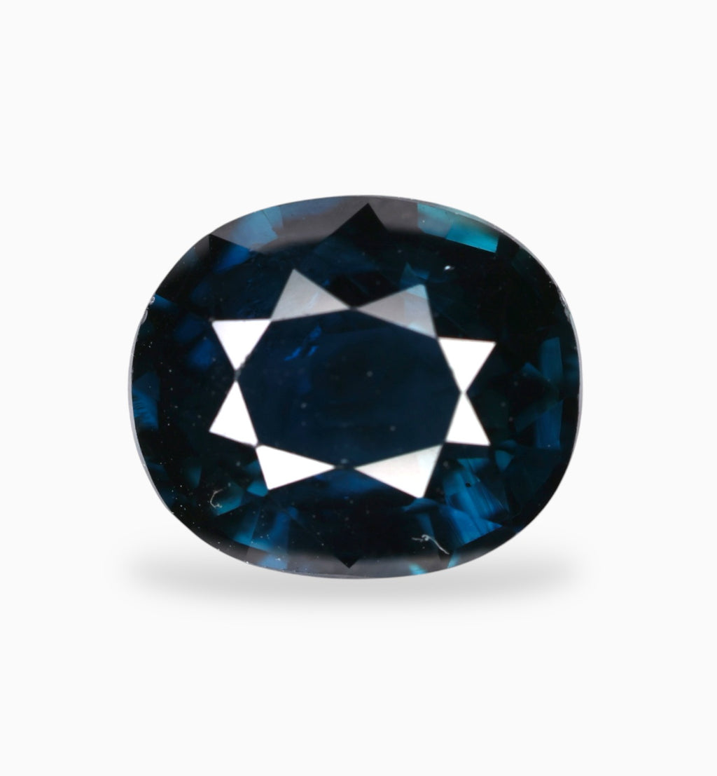 Natural Blue Sapphire Precious Stone 2.11 Carats 8.2x6.9mm