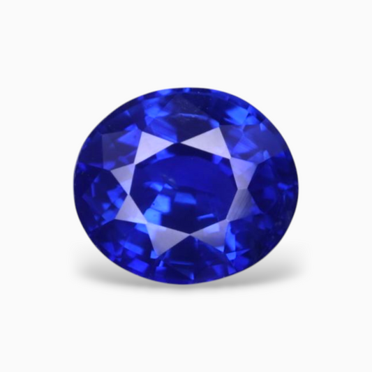 Natural Blue Sapphire Stone 2.11 Carats Oval Shape 7.85x6.85x4.57mm Size Certified By IDL