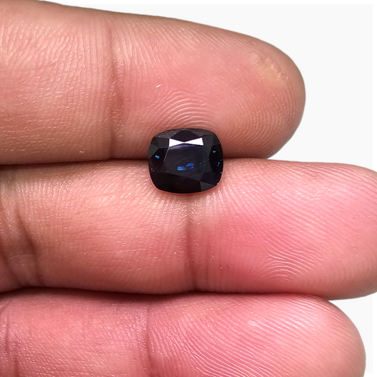  Natural Blue Sapphire Stone 2.37 Carats Cushion Shape 8x7 mm 
