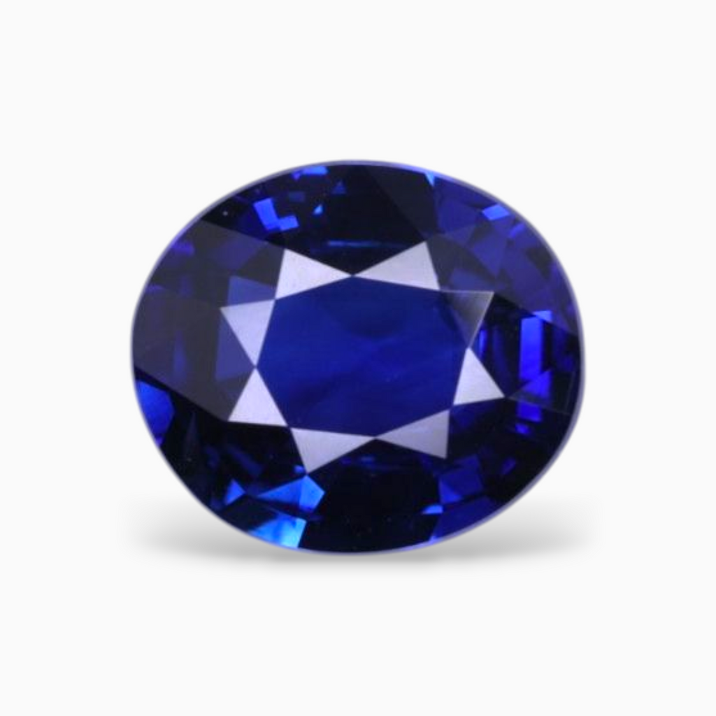 Natural Blue Sapphire Stone 2.56 Carats Oval Shape 9.03x7.83x4.22mm Size Certified By IDL