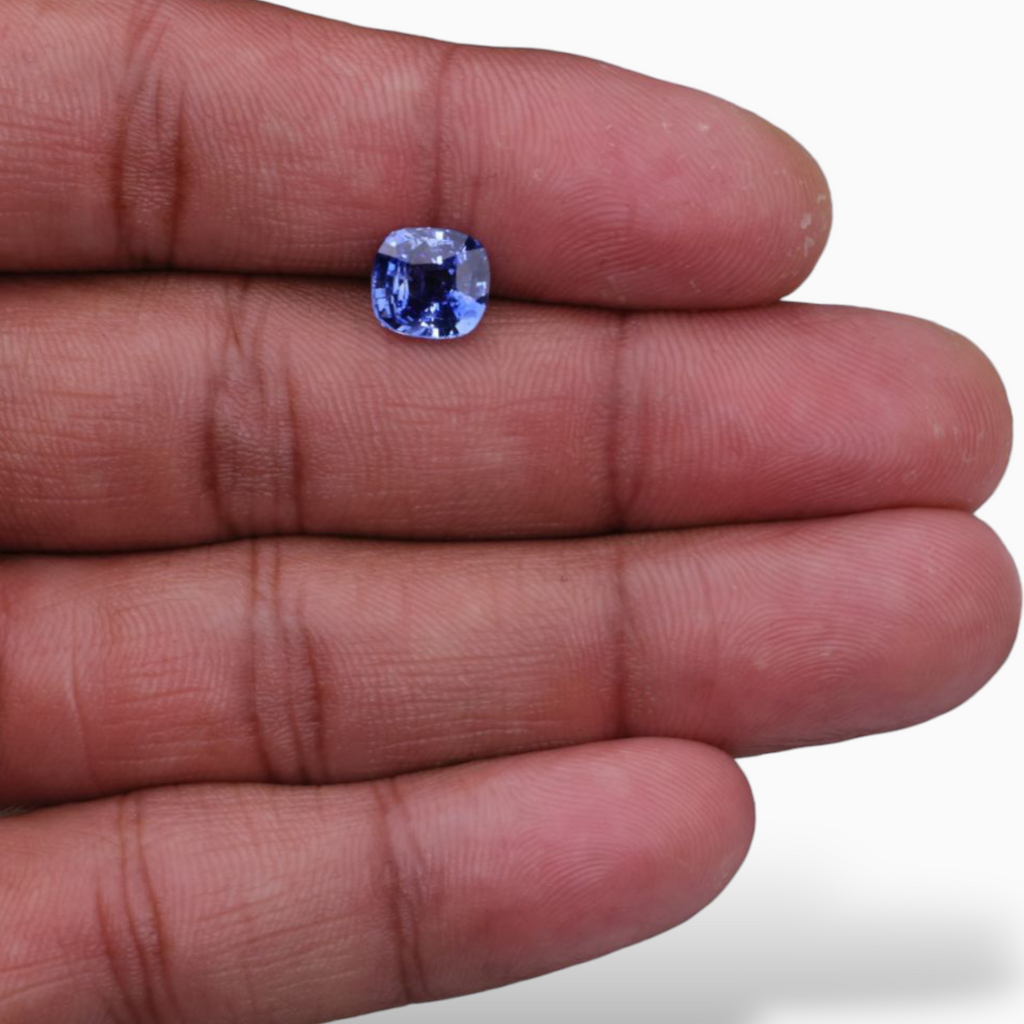 Natural Blue Sapphire Stone 2.59 Carats Cushion Shape 8.01x7.56x4.55mm Size