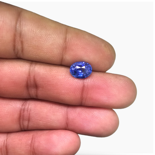 Natural Blue Sapphire Stone 2.73 Carats Oval Shape 8.91x6.81x5.13 mm