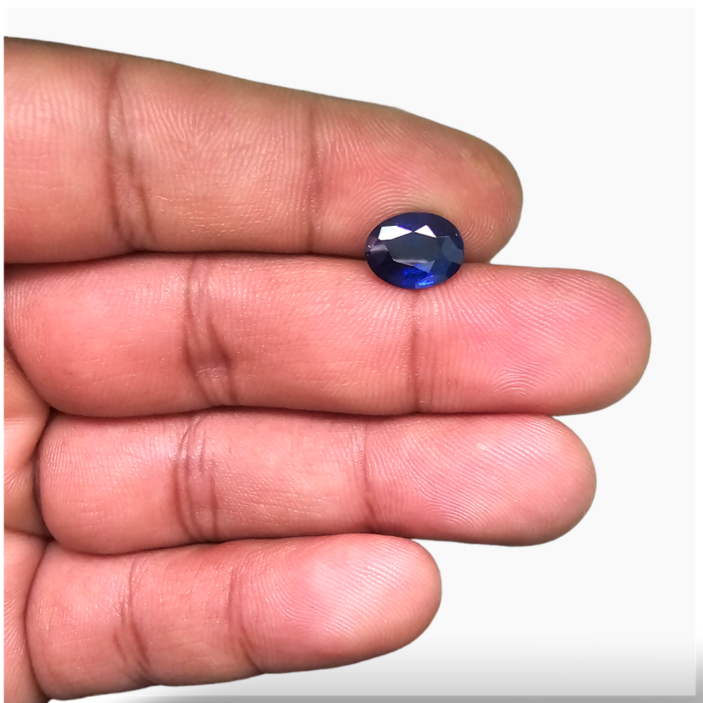 Natural Blue Sapphire Stone 2.81 Carats Oval Shape 9.83x7.51x4.13mm