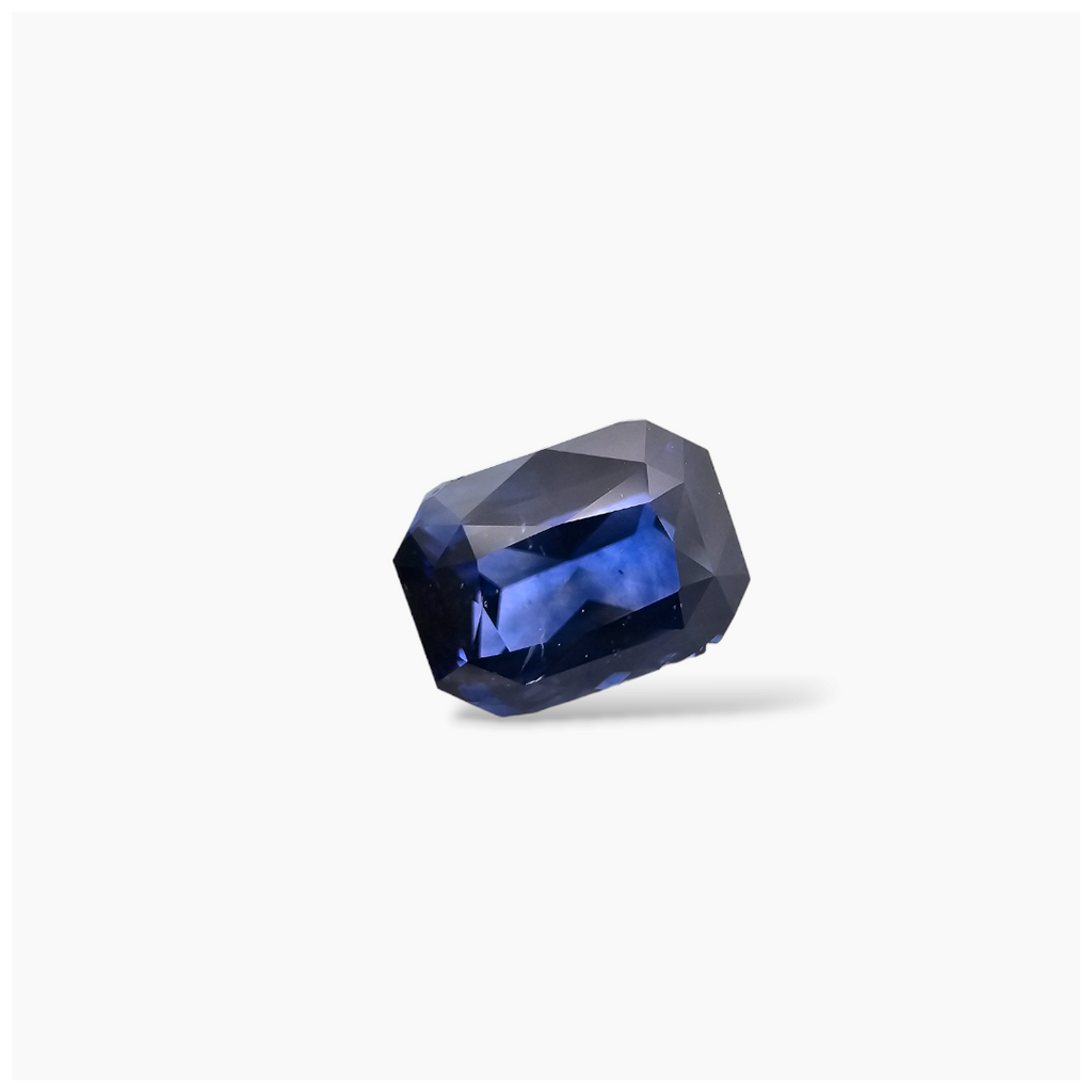loose Natural Blue Sapphire Stone 3.04 Carats Emerald Cut Shape 8.6x6.5 mm