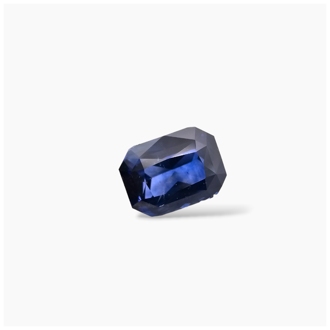 loose Natural Blue Sapphire Stone 3.04 Carats Emerald Cut Shape 8.6x6.5 mm