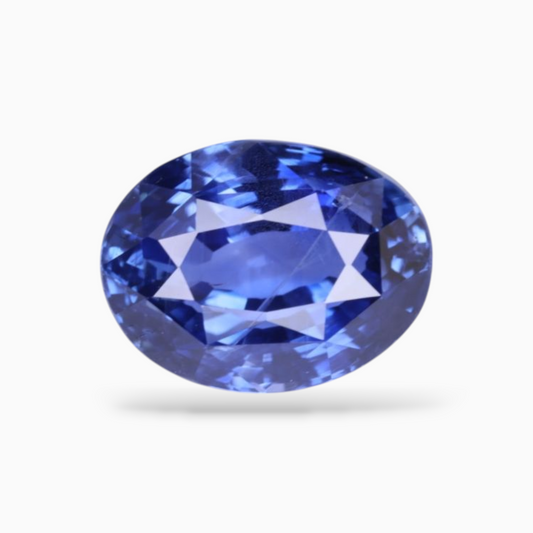 Natural Blue Sapphire Stone 3.09 Carats Oval Shape 9.36×7.18x5.10mm Size Certified By IDL