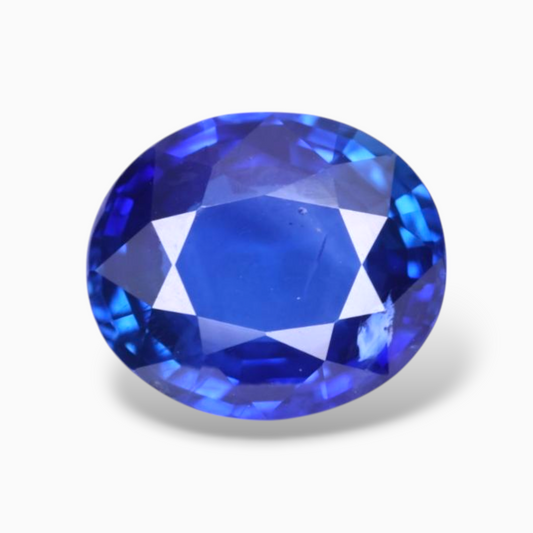 Natural Blue Sapphire Stone 3.09 Carats Oval Shape 9.49x8.14×4.32mm Size