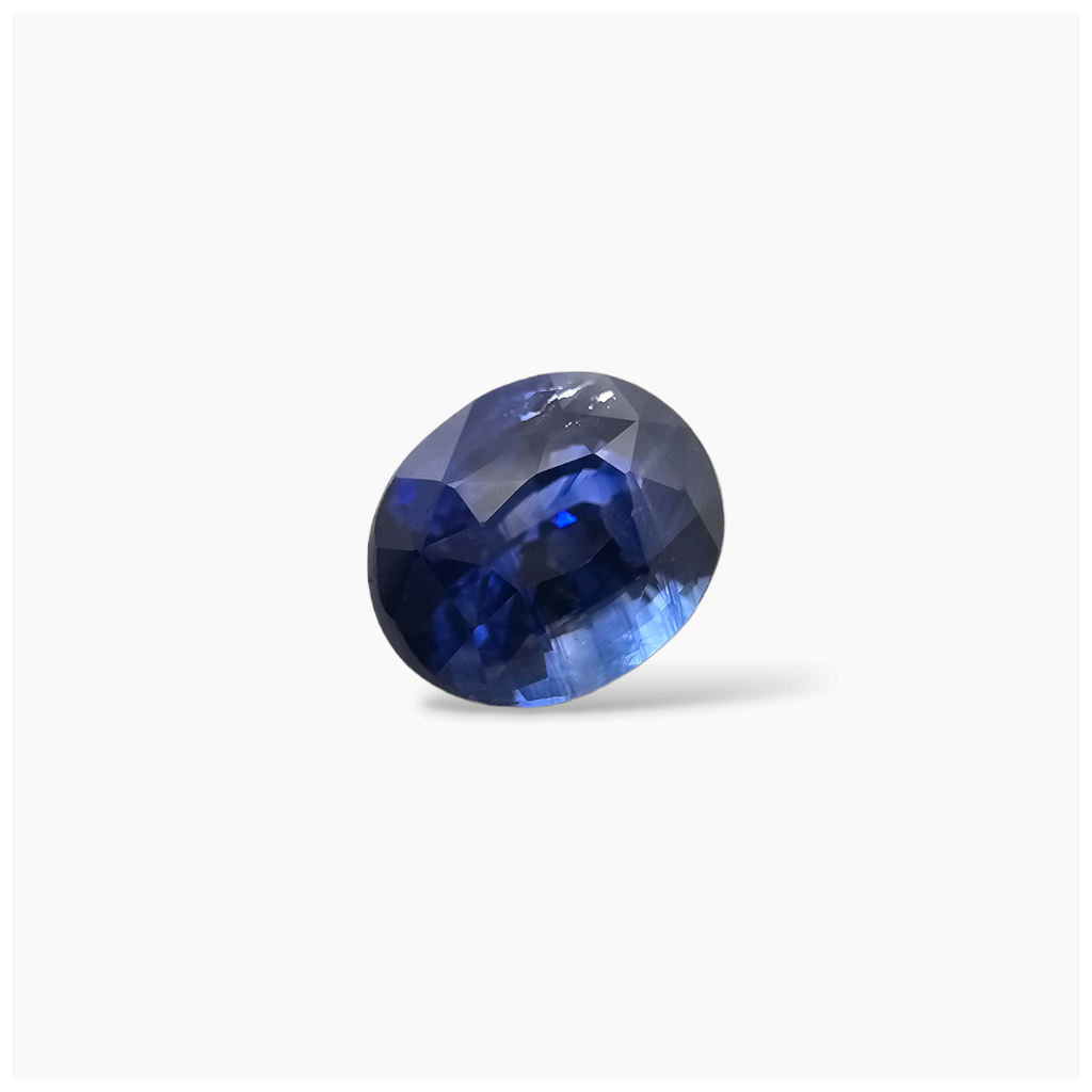 loose Natural Blue Sapphire Stone 3.21 Carats Oval Shape 9.2X7.6 mm