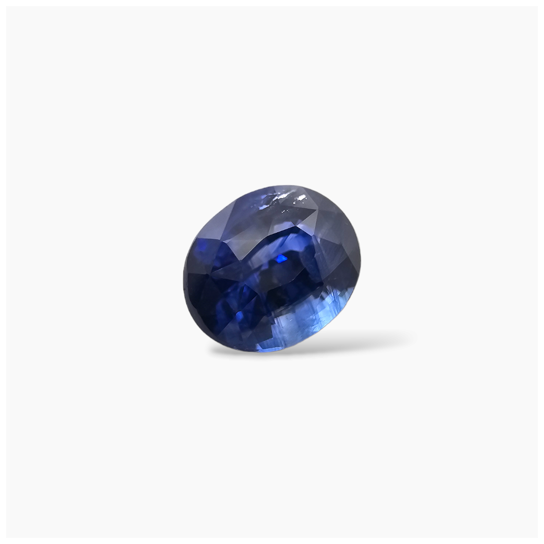 loose Natural Blue Sapphire Stone 3.21 Carats Oval Shape 9.2X7.6 mm