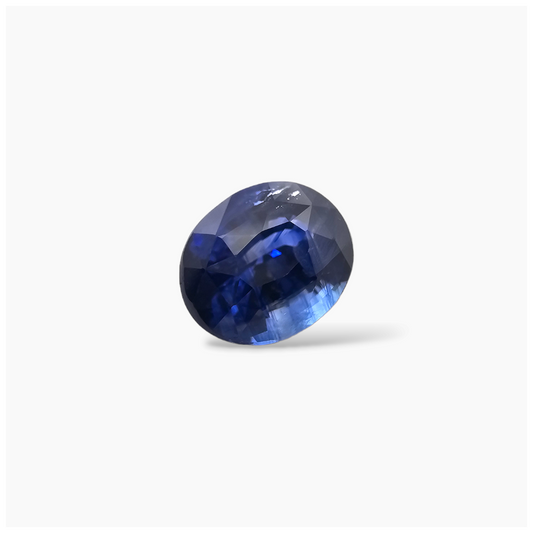 loose Natural Blue Sapphire Stone 3.21 Carats Oval Shape 9.2X7.6 mm