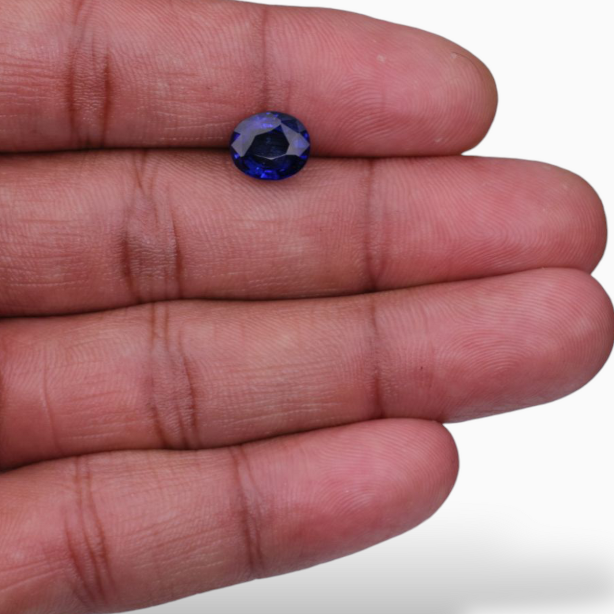 Natural Blue Sapphire Stone 3.98 Carats Oval Shape 9.36×7.18x5.10mm Size Certified By IDL