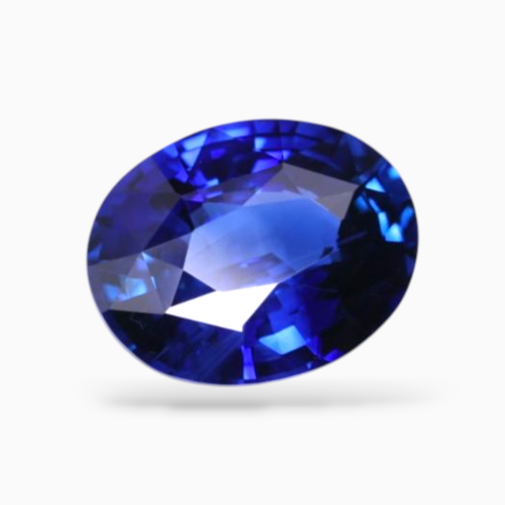 Natural Blue Sapphire Stone 4.09 Carats Oval Shape 10.97x8.73x5.28mm Size